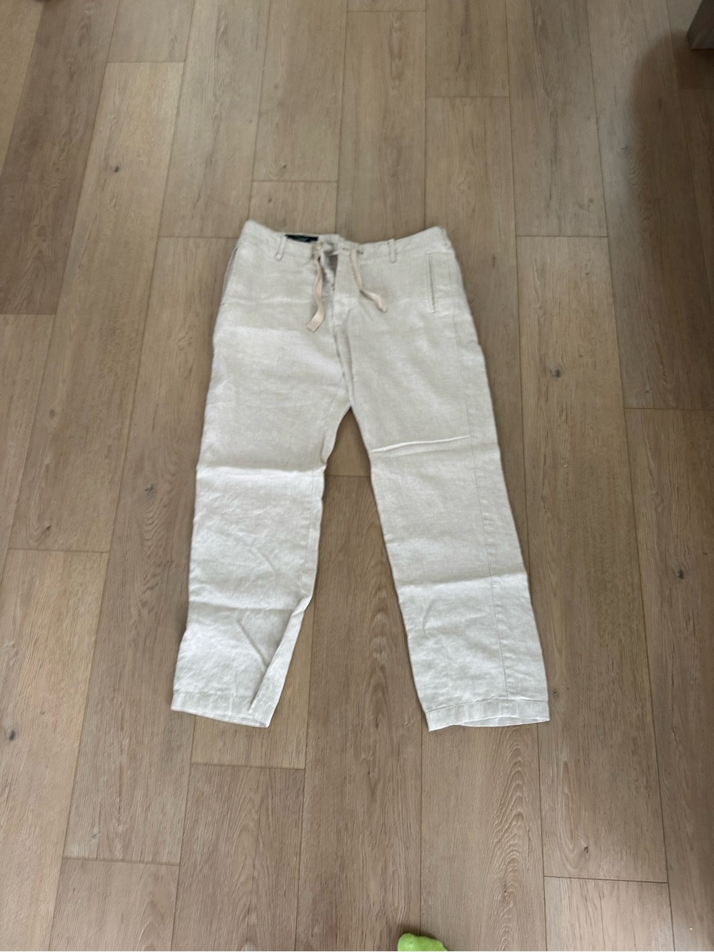 Perry Ellis Cream Drawstring Linen Blend Pants
34x32